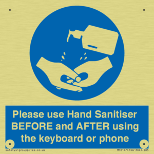 Please use Hand Sanitiser BEFORE and AFTER using the keyboard or phone